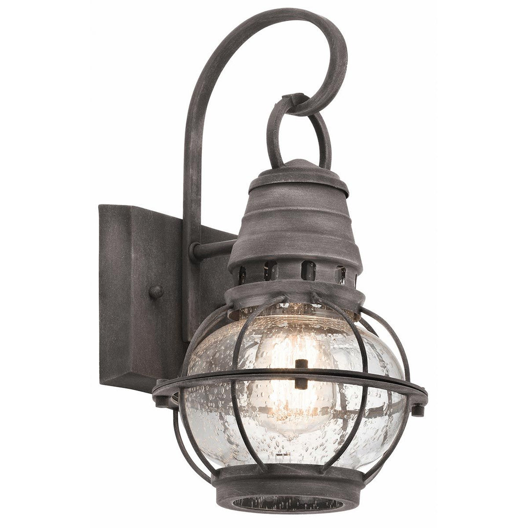 Norlys Bridgepoint 1 Light Small Wall Lantern KL-BRIDGEPOINT-S Weathered Zinc