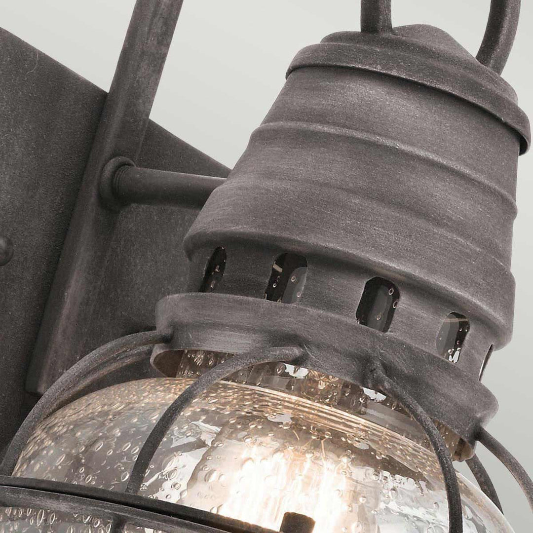 Norlys Bridgepoint 1 Light Small Wall Lantern KL-BRIDGEPOINT-S Weathered Zinc