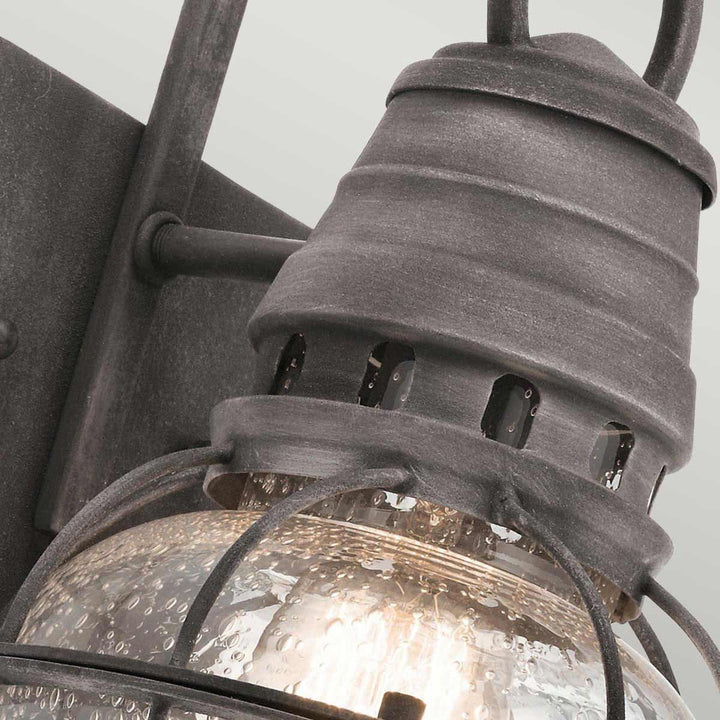 Norlys Bridgepoint 1 Light Small Wall Lantern KL-BRIDGEPOINT-S Weathered Zinc