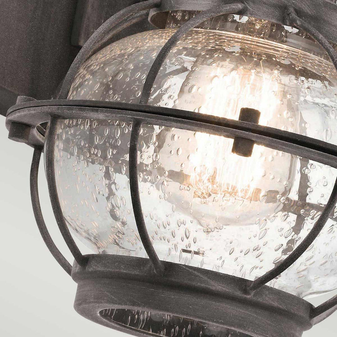 Norlys Bridgepoint 1 Light Small Wall Lantern KL-BRIDGEPOINT-S Weathered Zinc