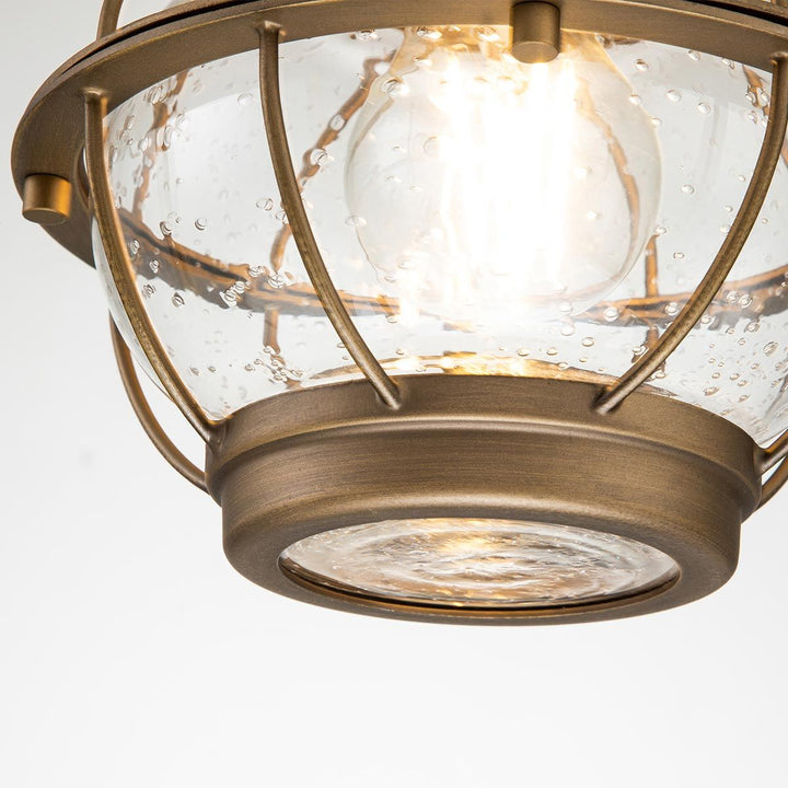 Norlys Bridgepoint 1 Light Small Chain Lantern KL-BRIDGEPOINT8S-NBR Natural Brass