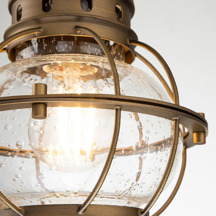 Norlys Bridgepoint 1 Light Small Chain Lantern KL-BRIDGEPOINT8S-NBR Natural Brass