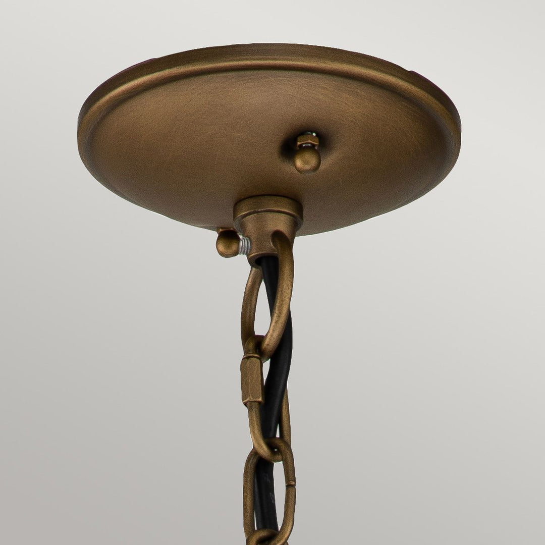 Norlys Bridgepoint 1 Light Small Chain Lantern KL-BRIDGEPOINT8S-NBR Natural Brass