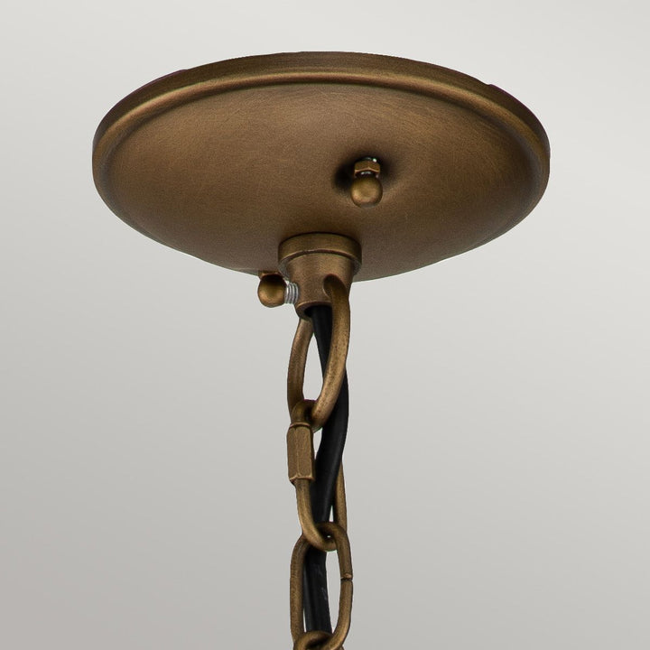 Norlys Bridgepoint 1 Light Small Chain Lantern KL-BRIDGEPOINT8S-NBR Natural Brass
