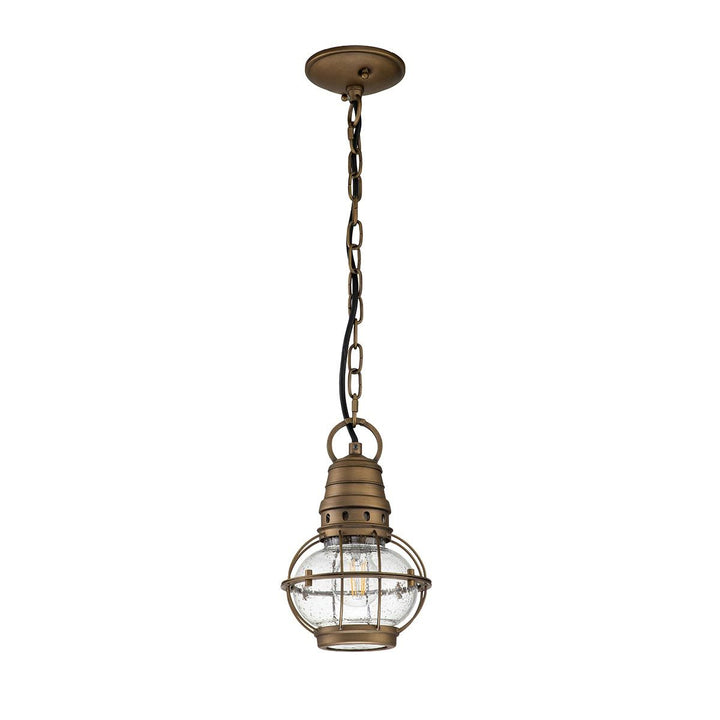 Norlys Bridgepoint 1 Light Small Chain Lantern KL-BRIDGEPOINT8S-NBR Natural Brass