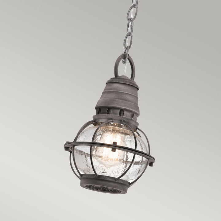 Norlys Bridge Point 1 Light Small Chain Lantern KL-BRIDGEPOINT8S Weathered Zinc