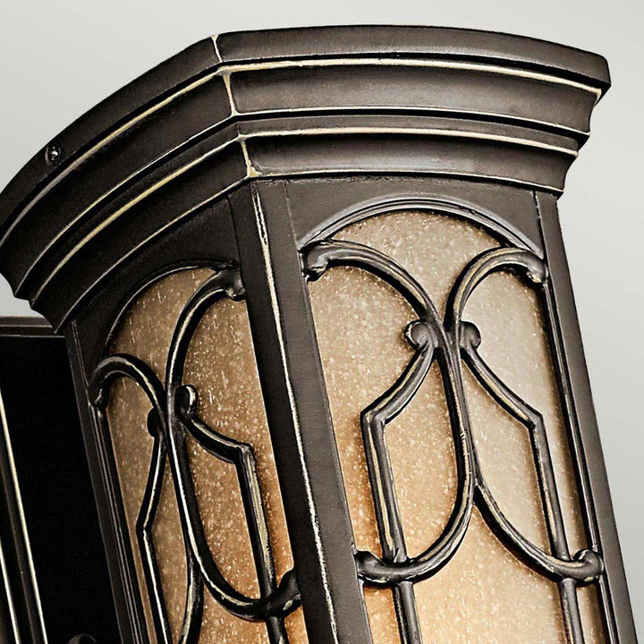 Norlys Franceasi 1 Light Small Wall Lantern KL-FRANCEASI-S Olde Bronze