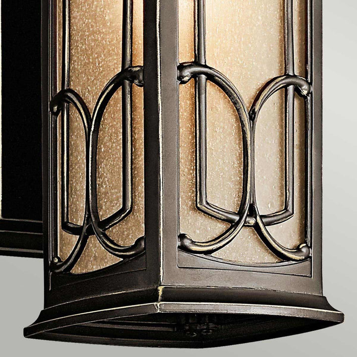 Norlys Franceasi 1 Light Small Wall Lantern KL-FRANCEASI-S Olde Bronze