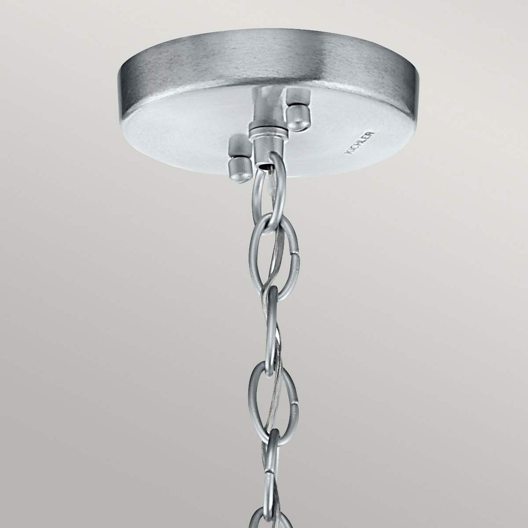 Norlys Grand Bank 1 Light Outdoor Pendant  KL-GRAND-BANK-P-DAG Distressed Antique Grey & Brushed Aluminium