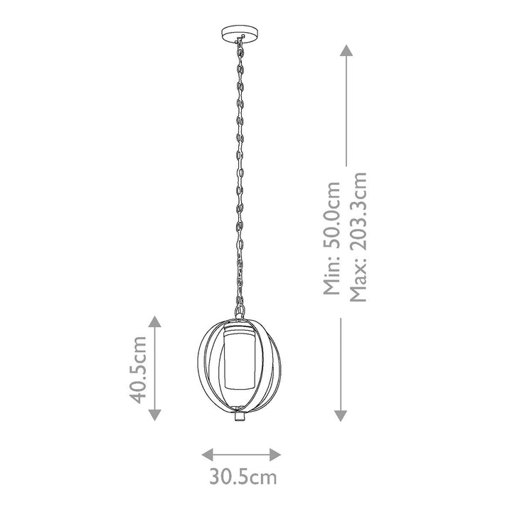 Norlys Grand Bank 1 Light Outdoor Pendant  KL-GRAND-BANK-P-DAG Distressed Antique Grey & Brushed Aluminium