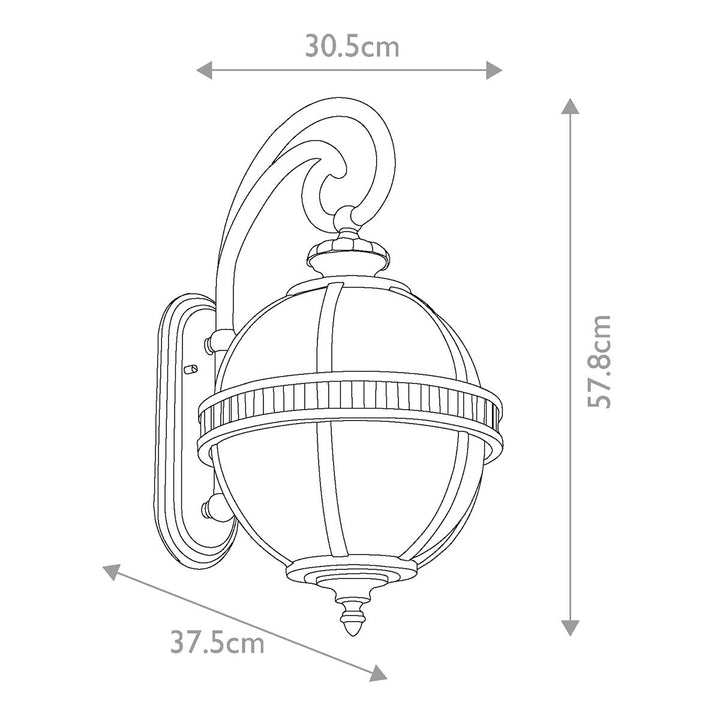 Norlys Halleron 3 Light Wall Lantern KL-HALLERON-2M Londonderry