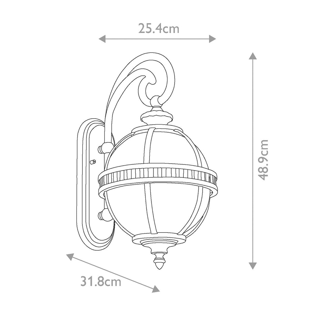 Norlys Halleron 2 Light Wall Lantern KL-HALLERON-2S-BU Burnished Bronze