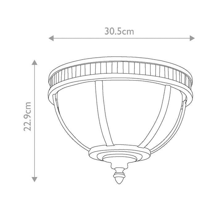 Norlys Halleron 3 Light Ceiling Flush KL-HALLERON-F Londonderry