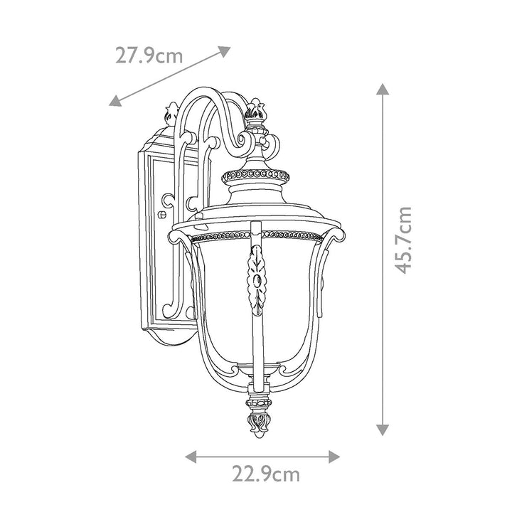 Norlys Luverne 1 Light Medium Wall Lantern KL-LUVERNE2-M Rubbed Bronze