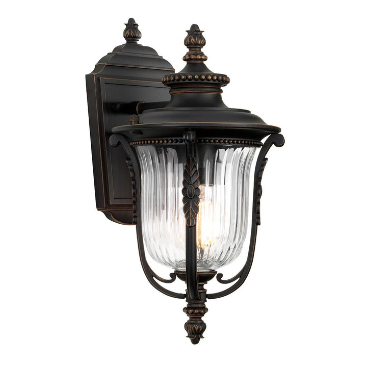 Norlys Luverne 1 Light Small Wall Lantern KL-LUVERNE2-S Rubbed Bronze
