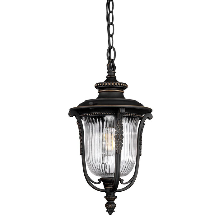 Norlys Luverne 1 Light Medium Chain Lantern KL-LUVERNE8-M Rubbed Bronze