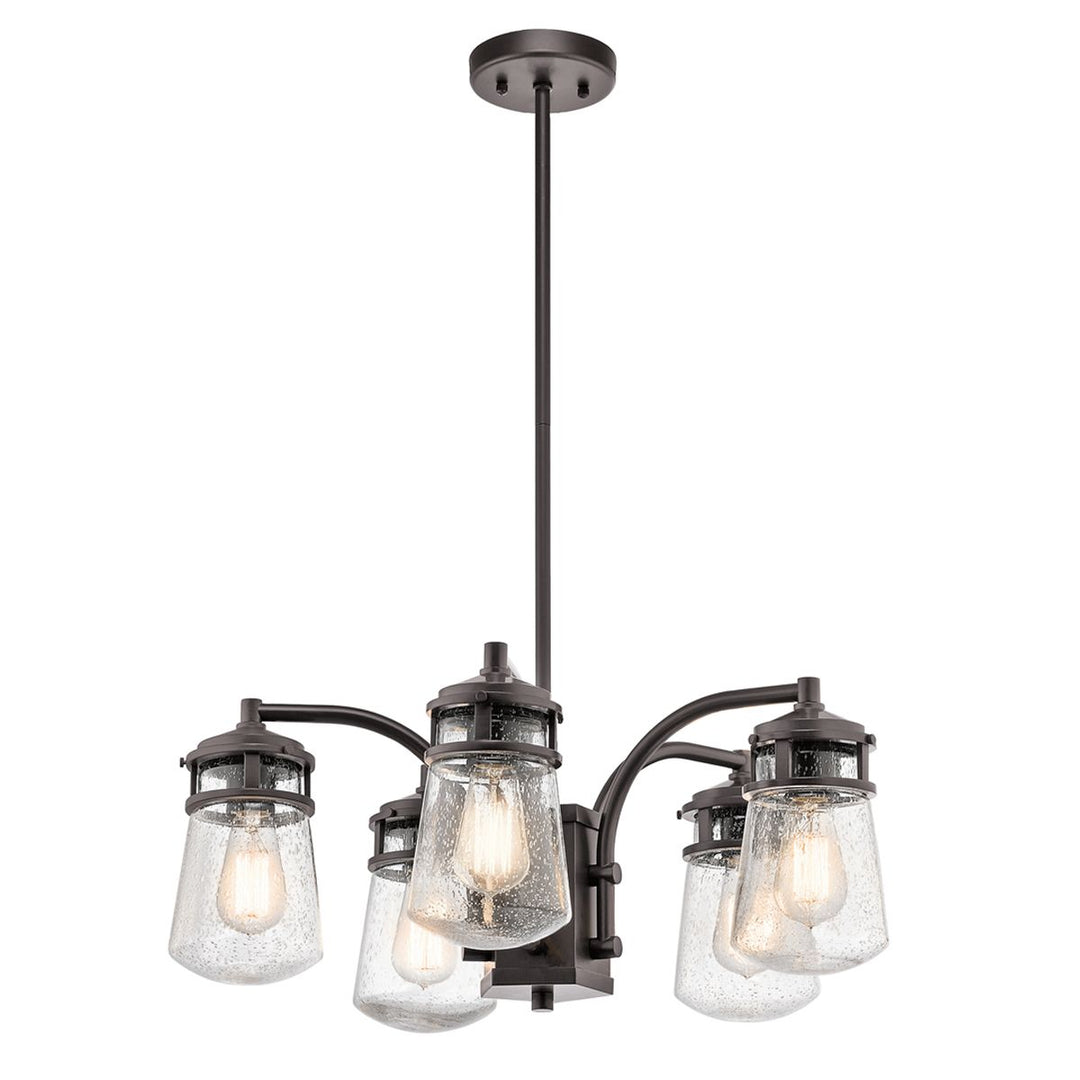 Norlys Lyndon 5 Light Outdoor Chandelier KL-LYNDON-5P-AZ Architectural Bronze