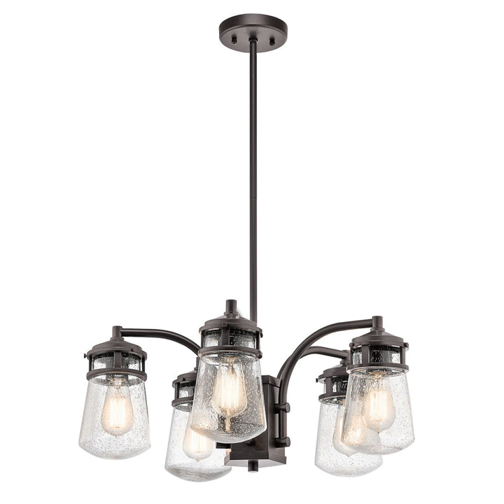 Norlys Lyndon 5 Light Outdoor Chandelier KL-LYNDON-5P-AZ Architectural Bronze