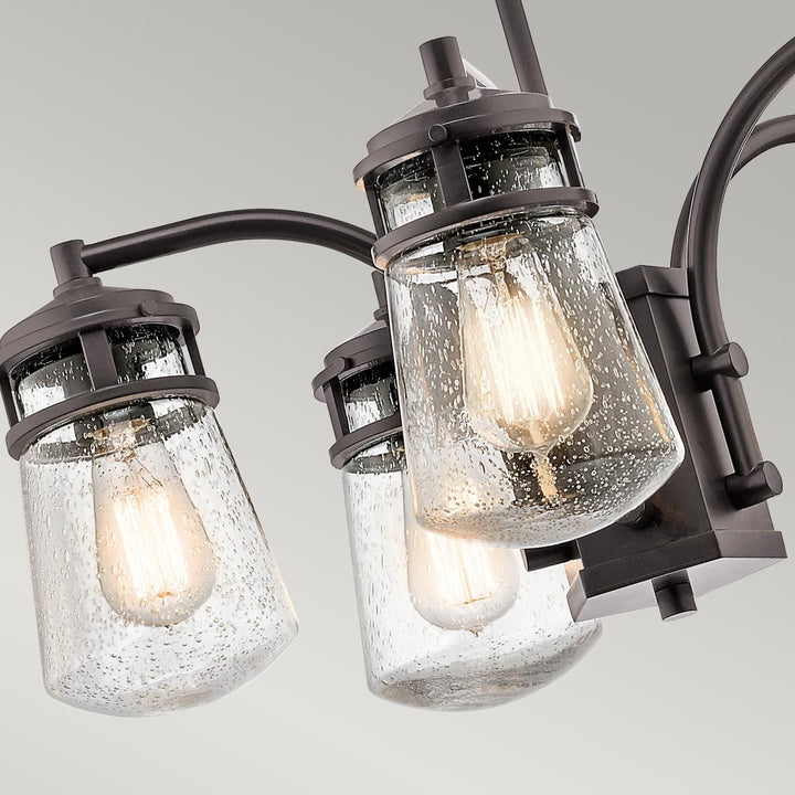 Norlys Lyndon 5 Light Outdoor Chandelier KL-LYNDON-5P-AZ Architectural Bronze