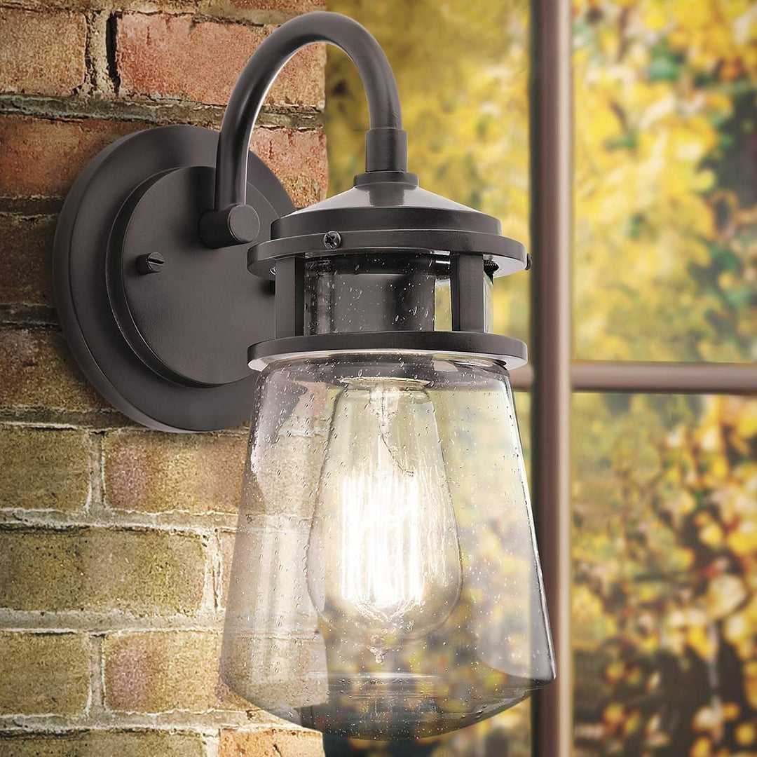 Norlys Lyndon 1 Light Medium Wall Lantern KL-LYNDON2-M-AZ Architectural Bronze