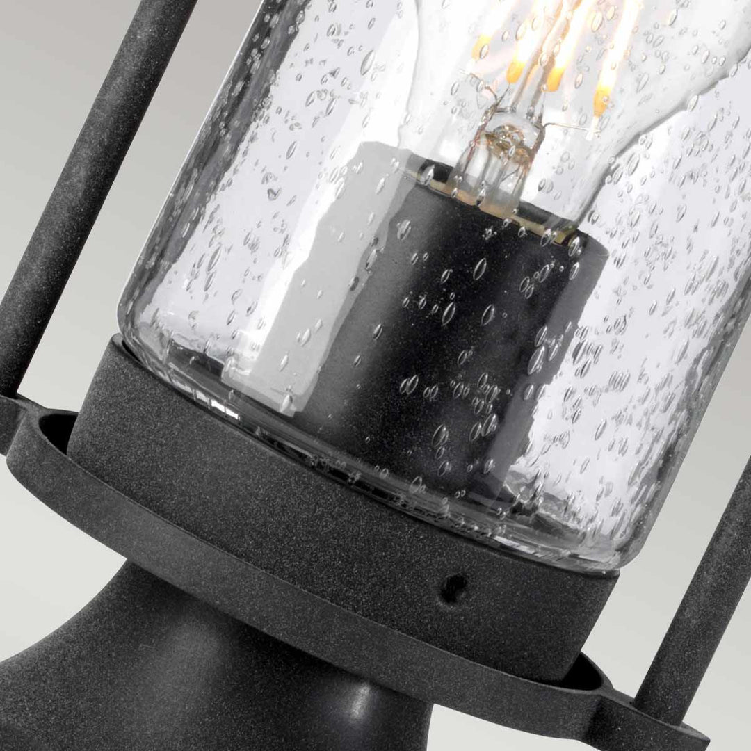 Norlys Riverwood 8" Pedestal Lantern KL-RIVERWOOD3-M Weathered Zinc