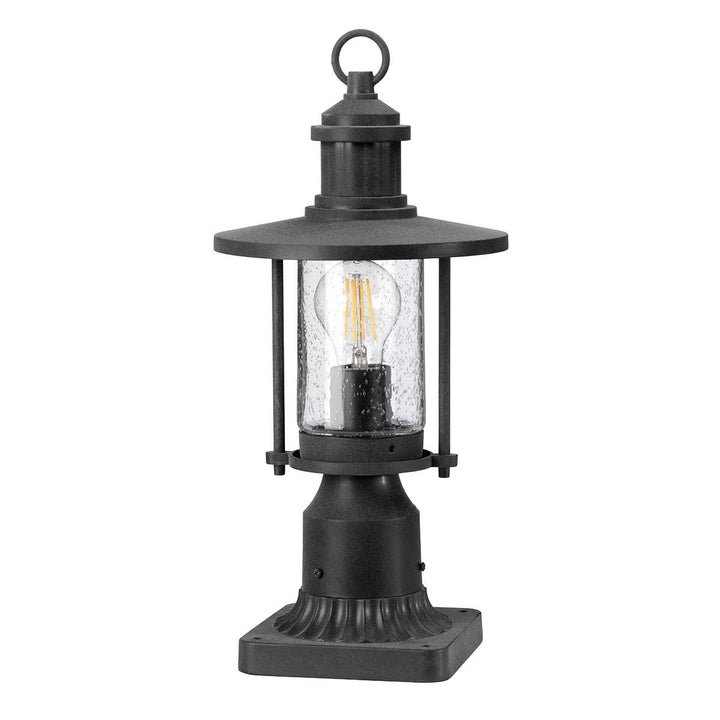 Norlys Riverwood 8" Pedestal Lantern KL-RIVERWOOD3-M Weathered Zinc
