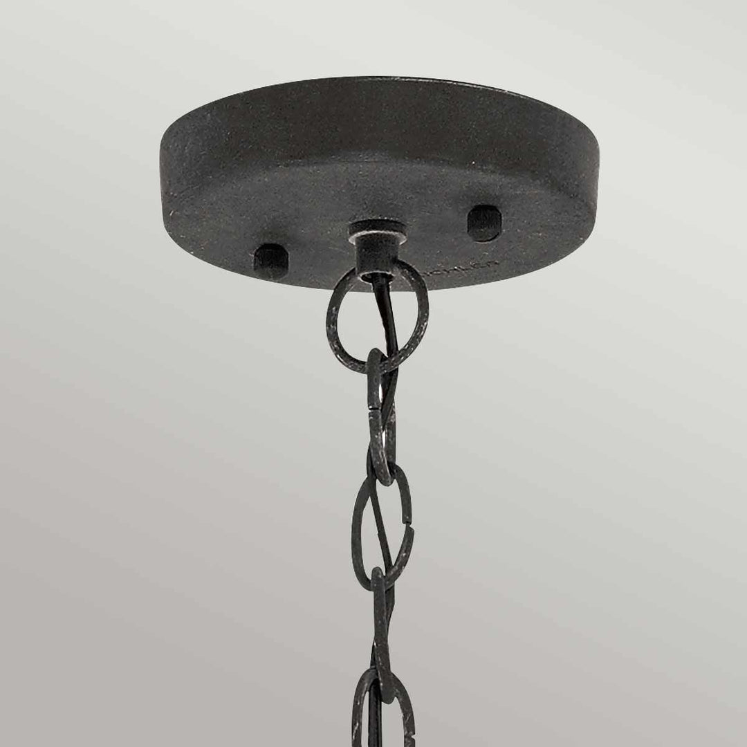 Norlys Riverwood 8" Chain Lantern KL-RIVERWOOD8-M Weathered Zinc