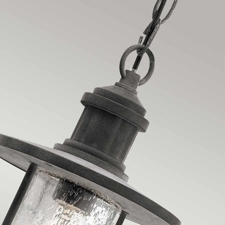 Norlys Riverwood 8" Chain Lantern KL-RIVERWOOD8-M Weathered Zinc