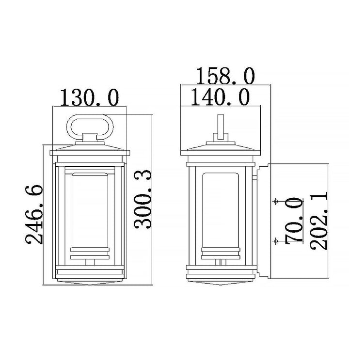 Norlys South Hope 1 Light Small Wall Lantern KL-SOUTH-HOPE-S Rubbed Bronze