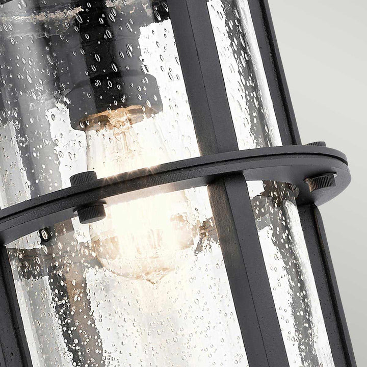 Norlys Suri 1 Light Wall Lantern KL-SURI-L Textured Black