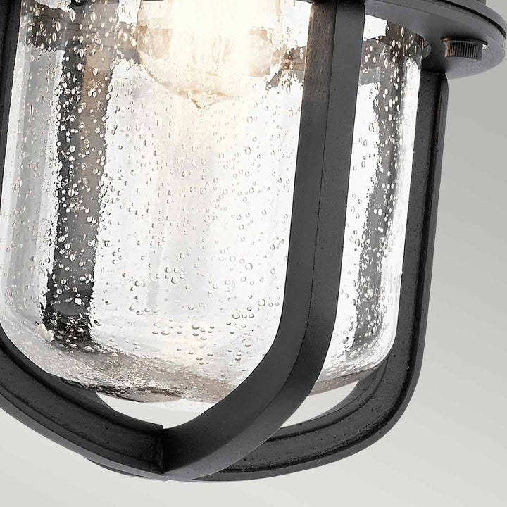 Norlys Suri 1 Light Wall Lantern KL-SURI-L Textured Black