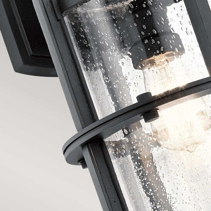 Norlys Suri 1 Light Wall Lantern KL-SURI-L Textured Black