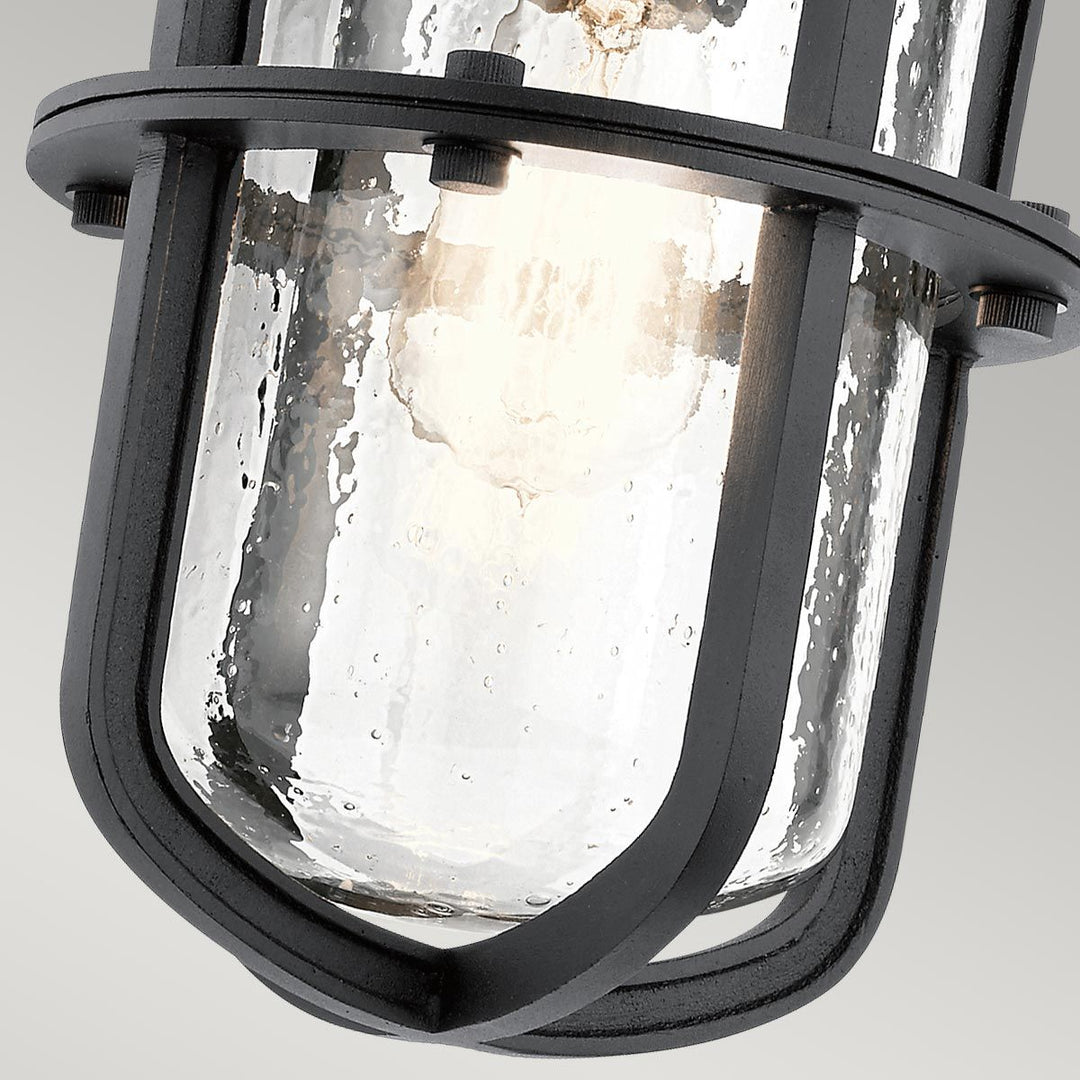 Norlys Suri 1 Light Wall Lantern KL-SURI-M Textured Black