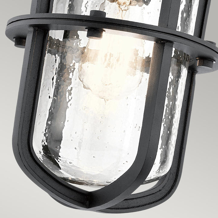 Norlys Suri 1 Light Wall Lantern KL-SURI-M Textured Black