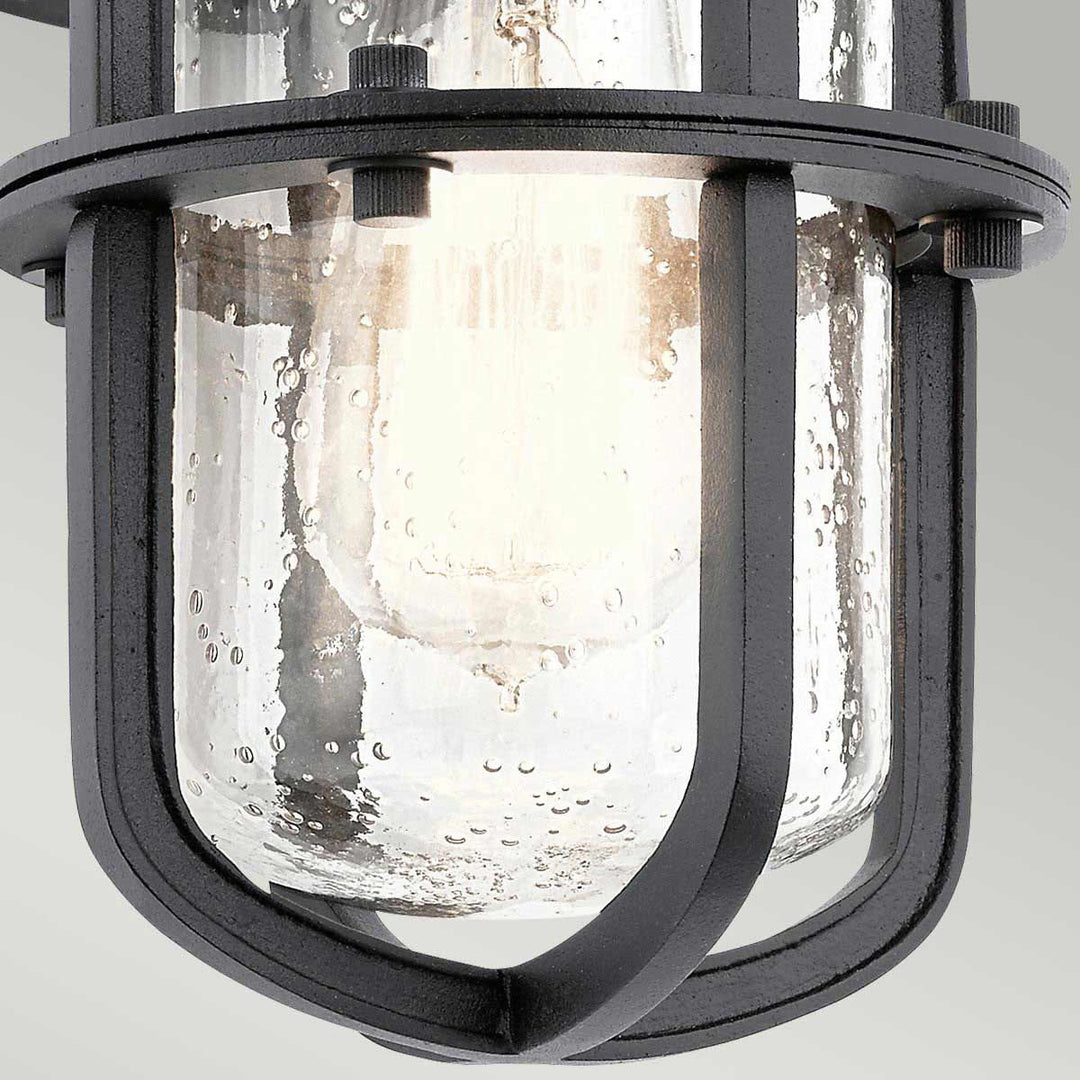 Norlys Suri 1 Light Wall Lantern KL-SURI-S Textured Black