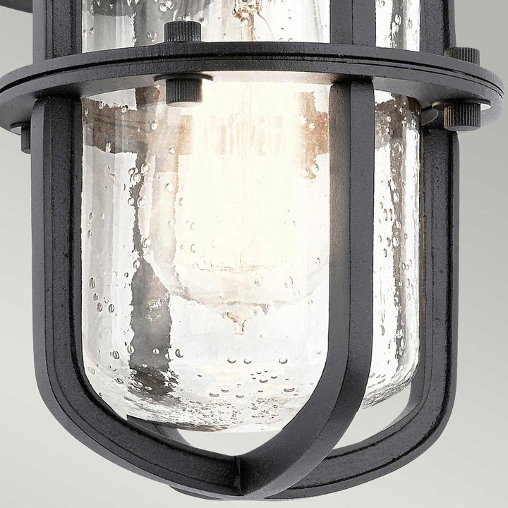 Norlys Suri 1 Light Wall Lantern KL-SURI-S Textured Black