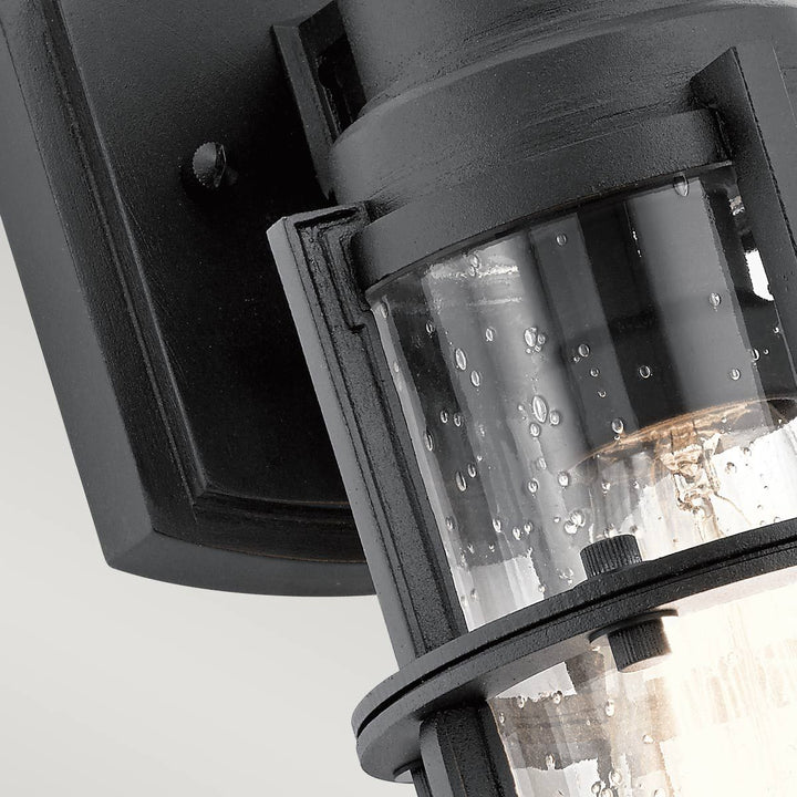 Norlys Suri 1 Light Wall Lantern KL-SURI-S Textured Black