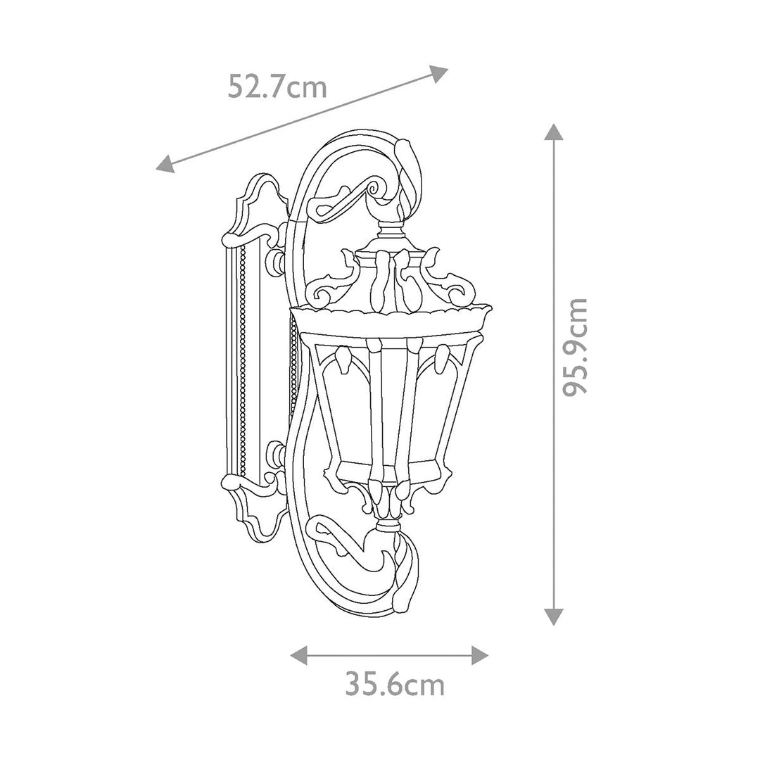 Norlys Tournai 4 Light Grand Wall Lantern KL-TOURNAI1G-L Londonderry