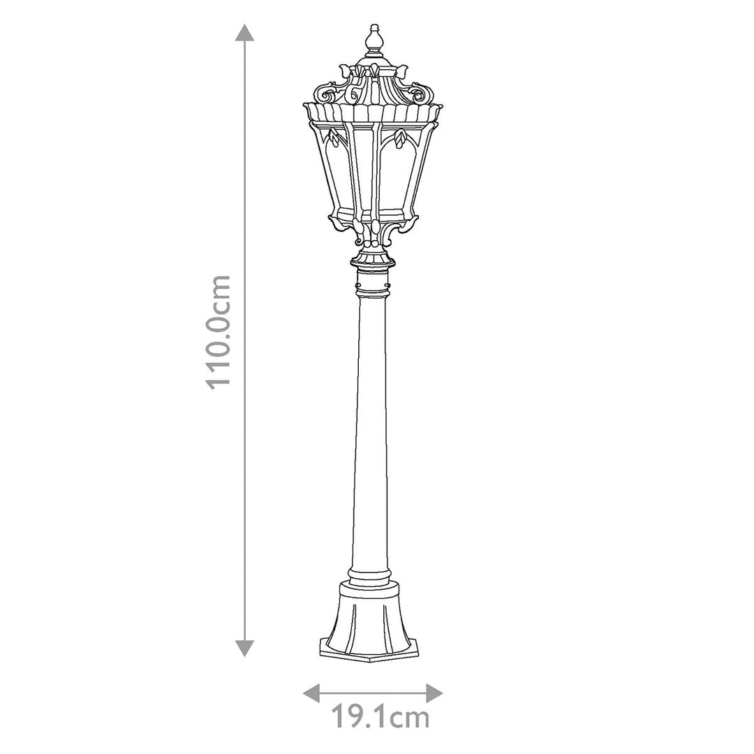 Norlys Tournai 1 Light Medium Pillar KL-TOURNAI4-M Londonderry