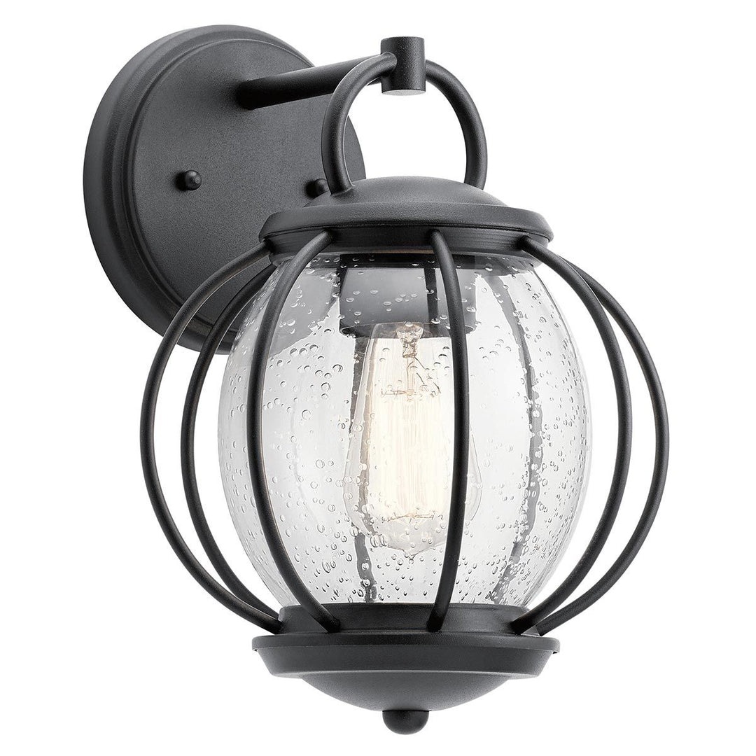 Norlys Vandalia 1 Light Wall Lantern KL-VANDALIA2-S Textured Black