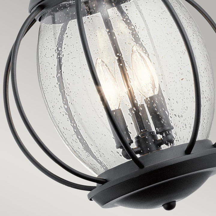 Norlys Vandalia 3 Light Large Chain Lantern KL-VANDALIA8-L Textured Black