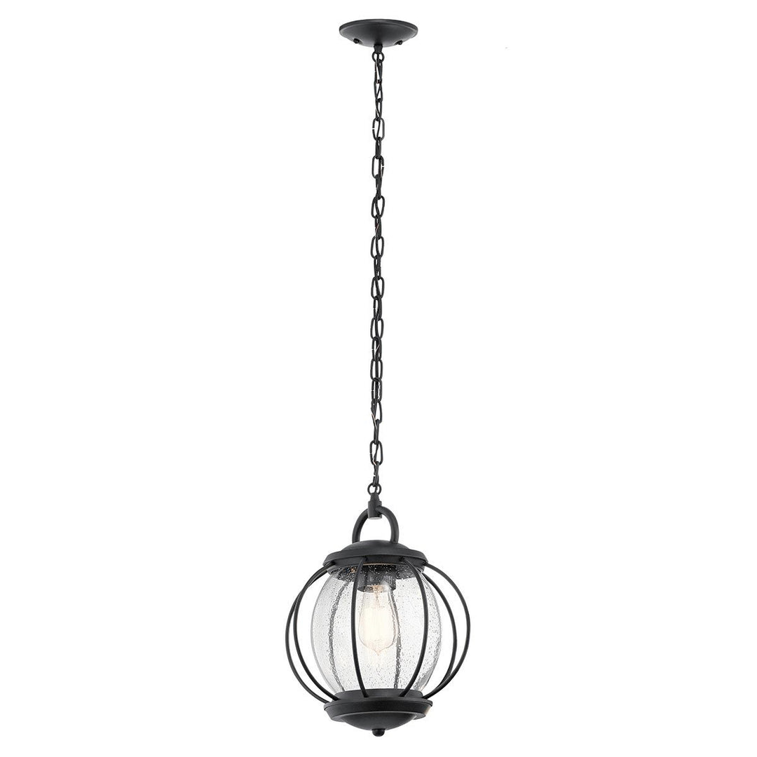 Norlys Vandalia 1 Light Medium Chain Lantern KL-VANDALIA8-M Textured Black