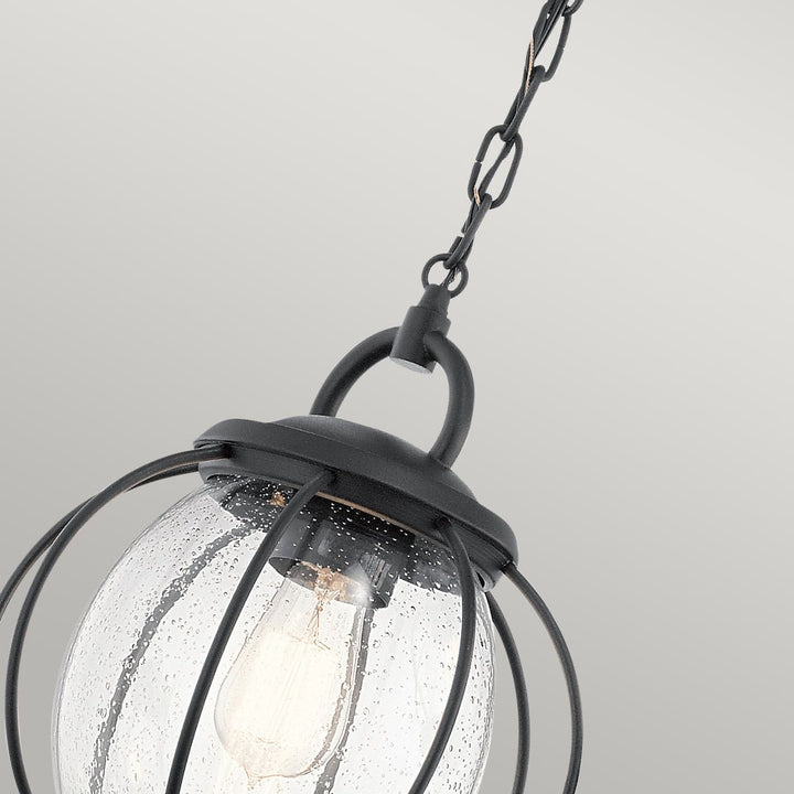 Norlys Vandalia 1 Light Medium Chain Lantern KL-VANDALIA8-M Textured Black