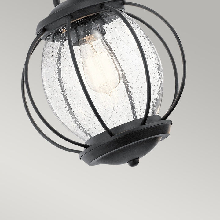 Norlys Vandalia 1 Light Medium Chain Lantern KL-VANDALIA8-M Textured Black