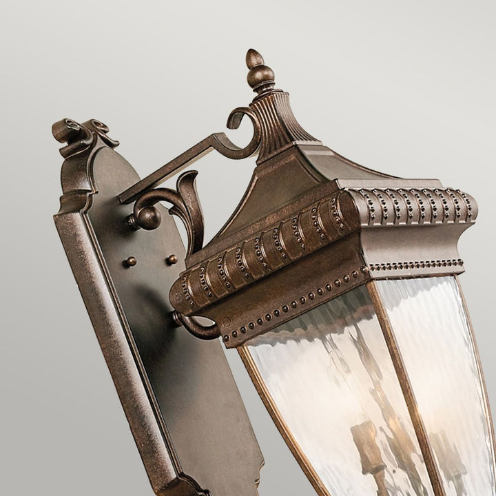 Norlys Venetian Rain 3 Light Large Wall Lantern KL-VENETIAN2-L Brushed Bronze