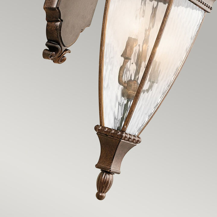 Norlys Venetian Rain 3 Light Large Wall Lantern KL-VENETIAN2-L Brushed Bronze