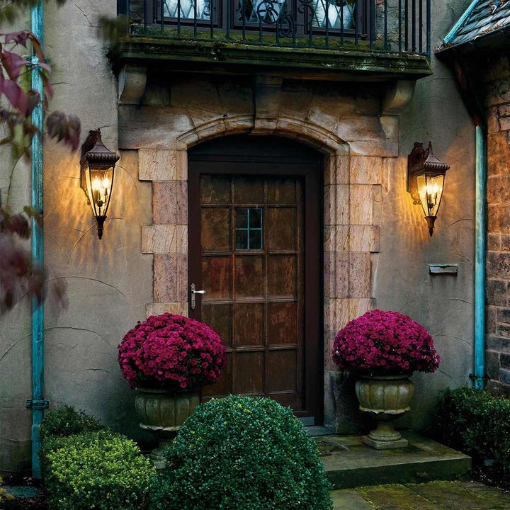 Norlys Venetian Rain 2 Light Medium Wall Lantern KL-VENETIAN2-M Brushed Bronze