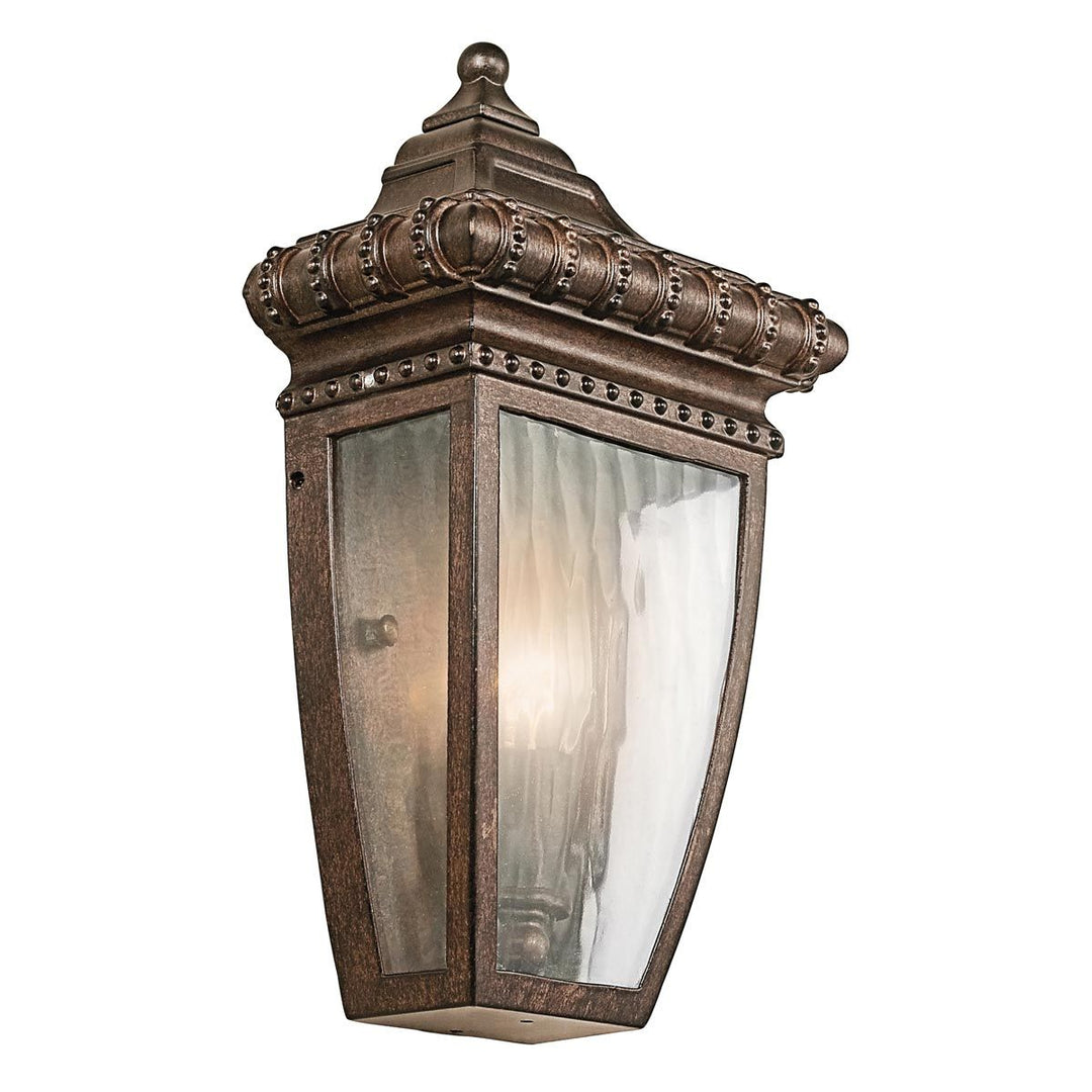 Norlys Venetian Rain 1 Light Half Wall Lantern KL-VENETIAN7-S Brushed Bronze