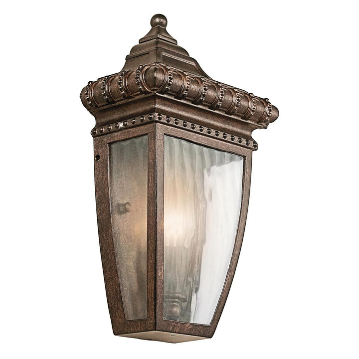 Norlys Venetian Rain 1 Light Half Wall Lantern KL-VENETIAN7-S Brushed Bronze