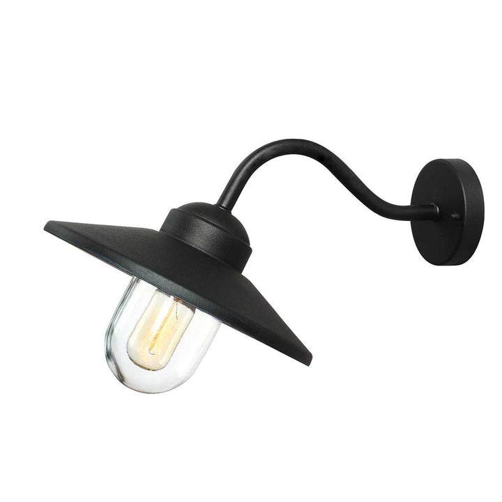 Norlys Klampenborg 1 Light Wall Lantern KLAMPENBORG-BK Black